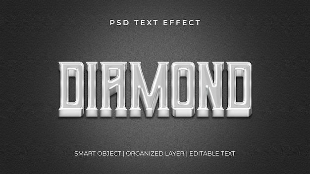 PSD diamond text effect