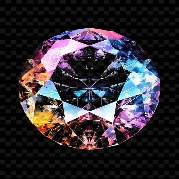 PSD a diamond with many colors and a diamond on it