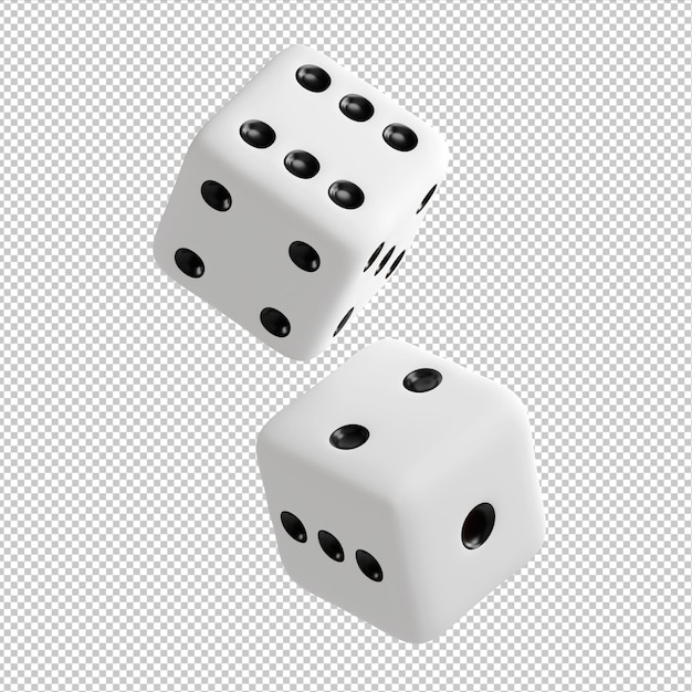 PSD dice 3d illustraton