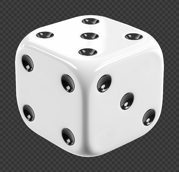 Dice isolated on transparent background