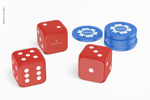 PSD dice mockup