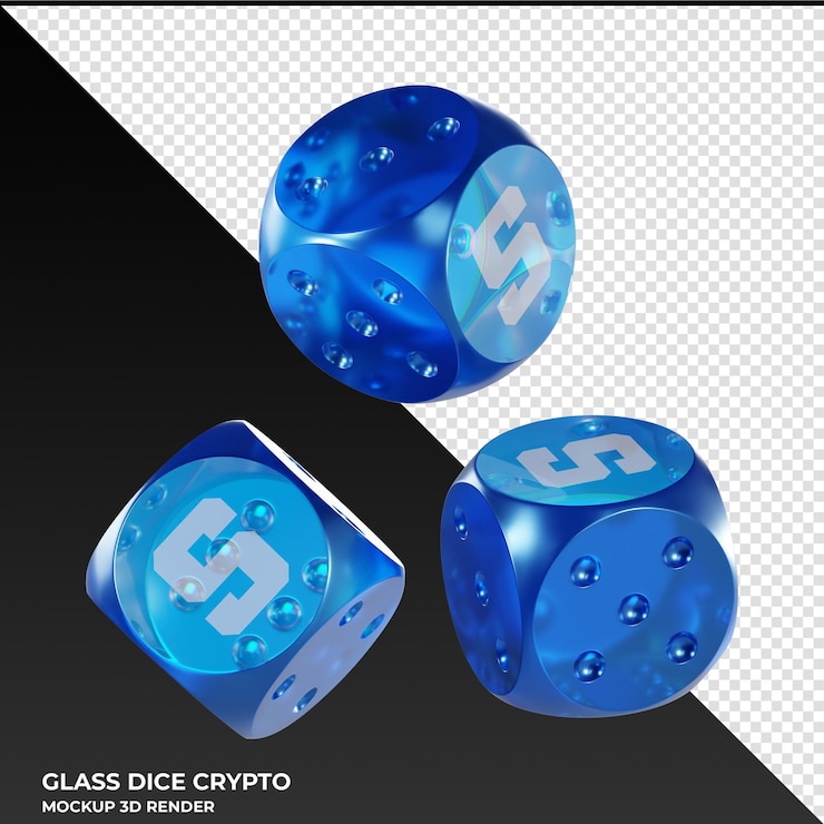 PSD dice the sandbox sand glass dice crypto 3d icon
