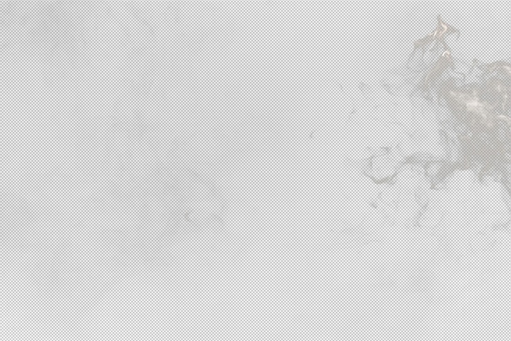 PSD dichte pluizige rookwolken van witte rook en mist op transparante png achtergrond abstract rookwolken beweging wazig onscherp rokende klappen van machine droogijsvlieg fladderend in luchteffecttextuur