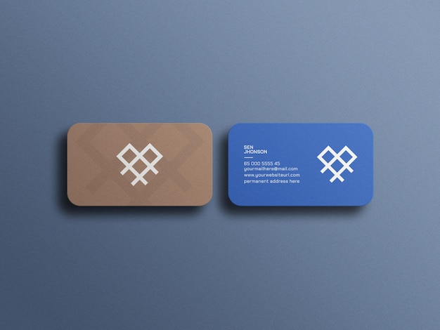 Die cut business card mockup