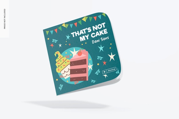 Die Cut Children Book Mockup, Floating