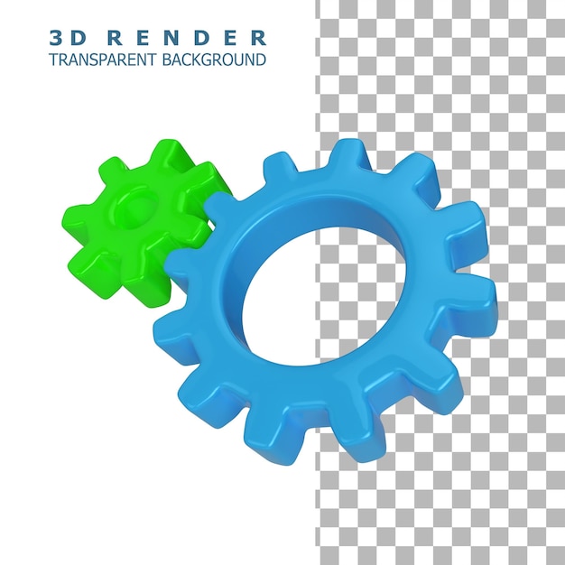 PSD dienst 3d render