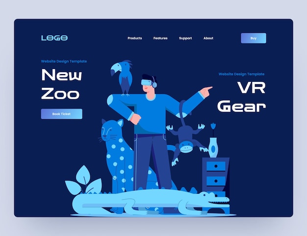 PSD dierentuin met virtual reality-website