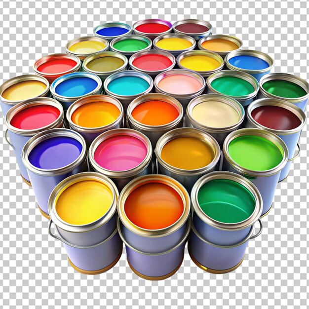 PSD different color paint bucket transparent background