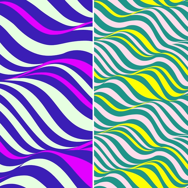 different colored lines that are arranged in a row