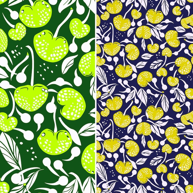 Different lemons and limes are lined up on a green background