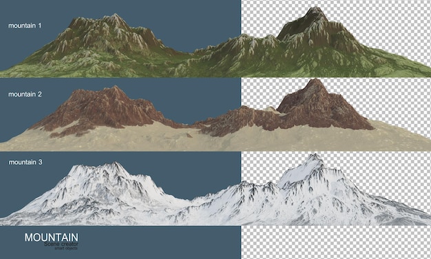 different seasons mountains