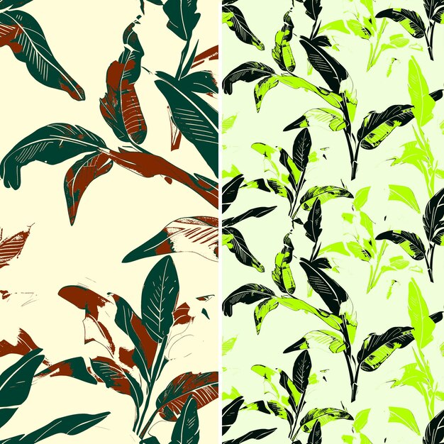 PSD different shades of green and yellow with leaves and leaves