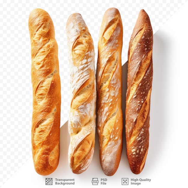 PSD different types of breads with the words 