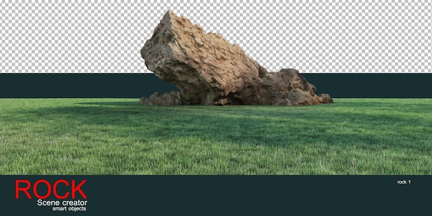 PSD diversi tipi di rocce nei prati e nei giardini rocciosi