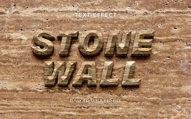 Different wall textures text effect