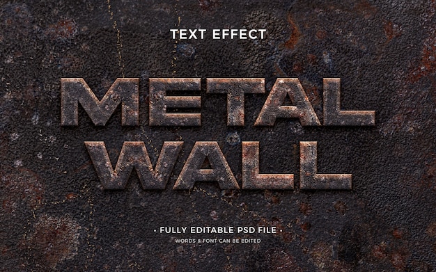 Different wall textures text effect