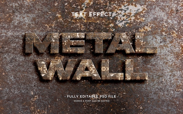 Different wall textures text effect
