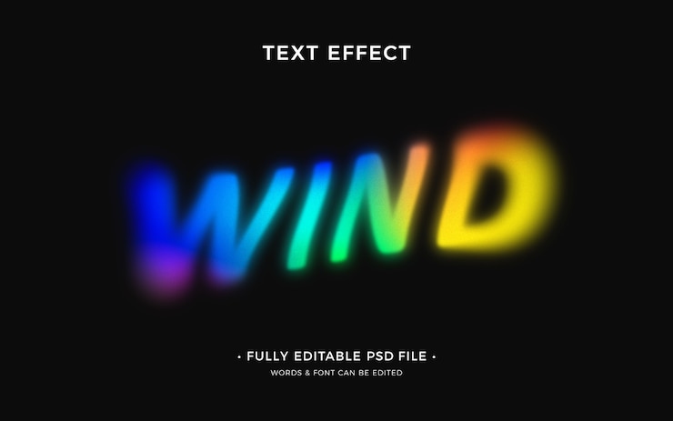 PSD diffuser text effect