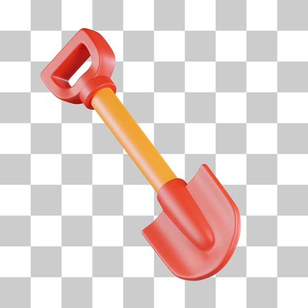 Digging shovel 3d icon