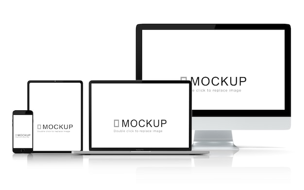 Digitaal apparaat mockup set