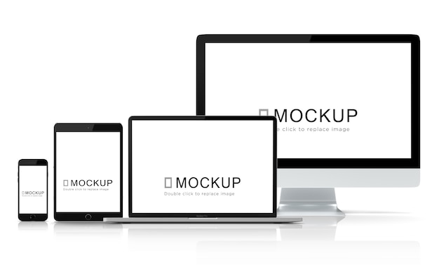 Digitaal apparaat mockup set