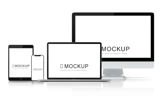 Digitaal apparaat mockup set