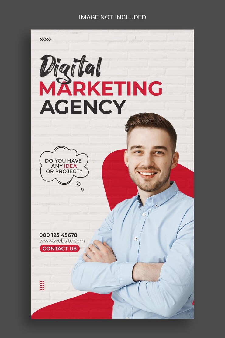 Digitaal marketingbureau en zakelijke promotie Instagram-postbanner
