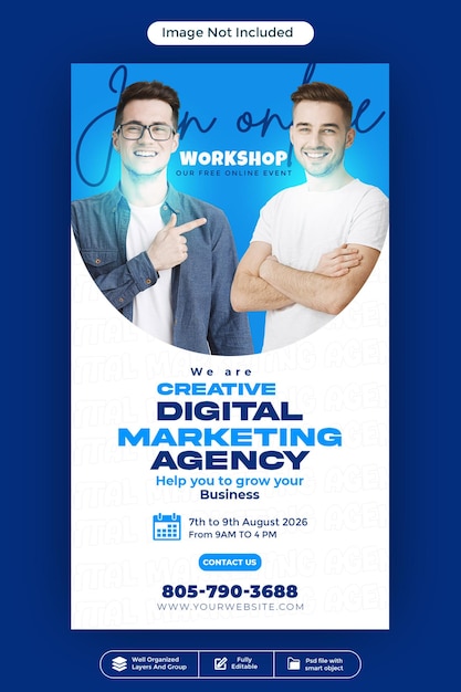 digitaal marketingbureau instragram of facebook story sjabloon