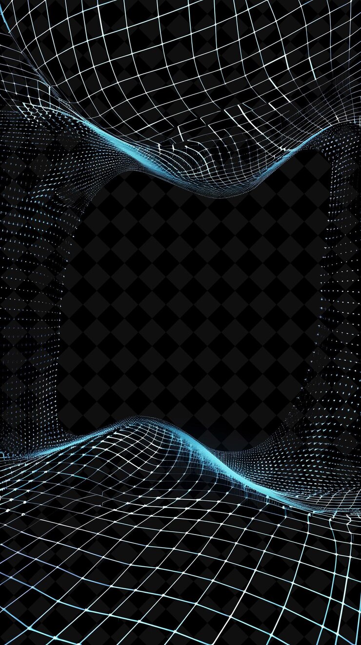 PSD a digital abstract illustration of a net with a blue background and a space for text
