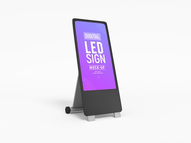 Цифровой рекламный дисплей led sign mockup