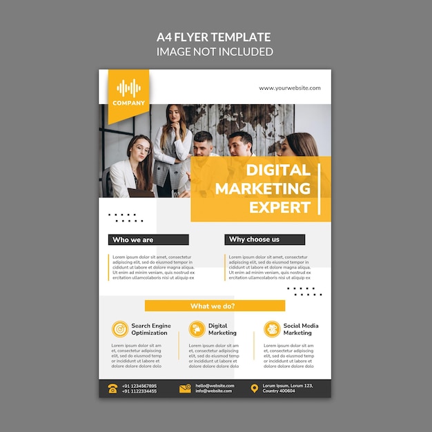 Digital agency - a4 size brochure flyer design template 03