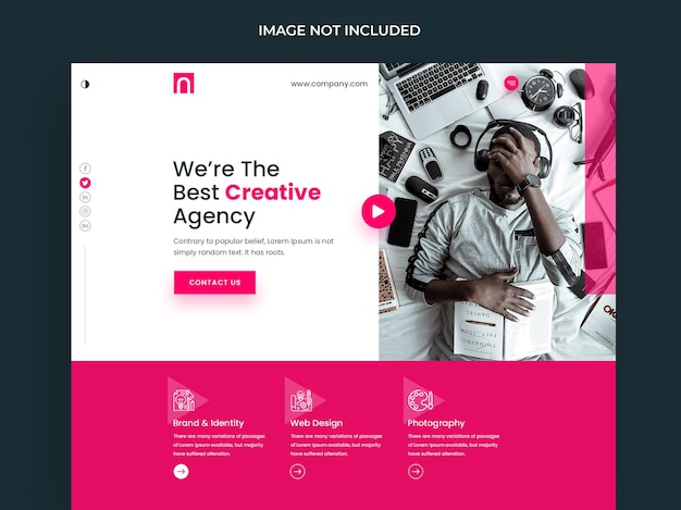 PSD digital agency landing page template