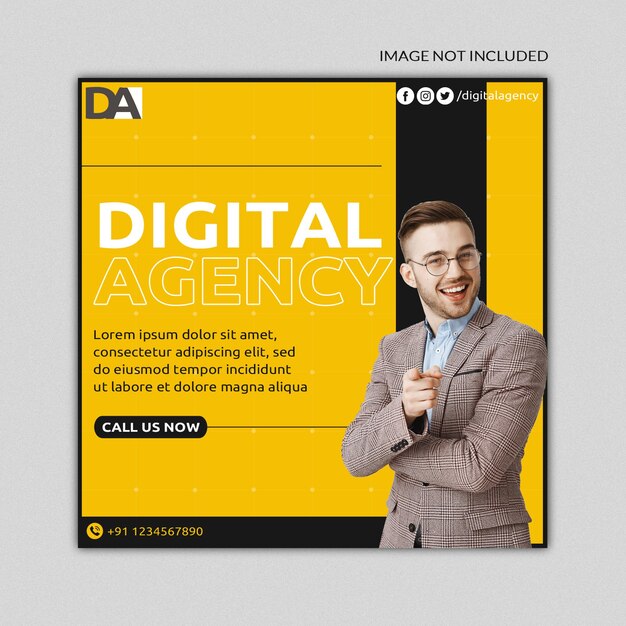 PSD digital agency - social media post template - 08