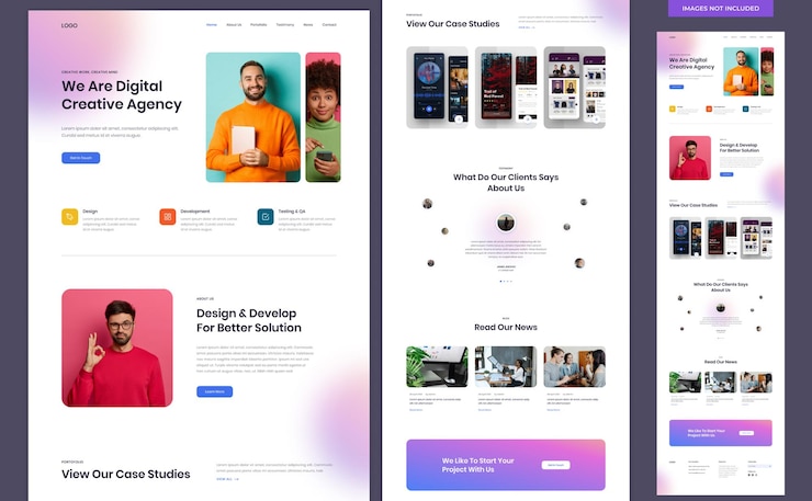 PSD digital agency website template