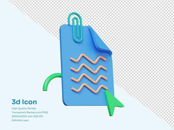 PSD digital archive 3d illustration