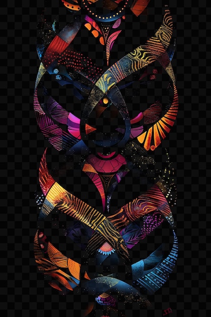 A digital art print of a colorful abstract image of a human face