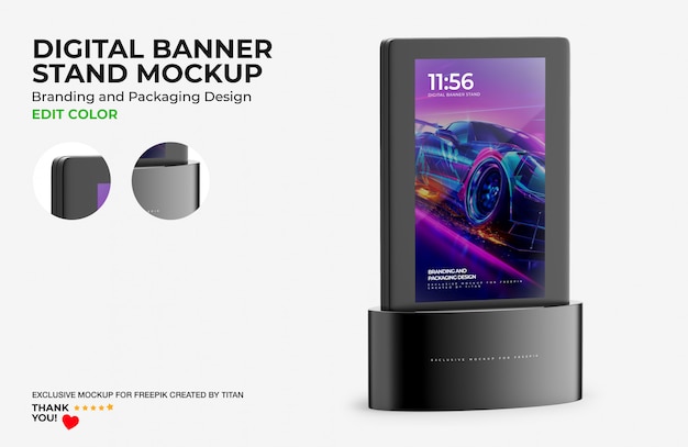 PSD digital banner stand mockup