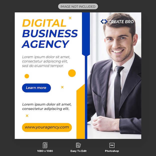 Digital business agency banner template