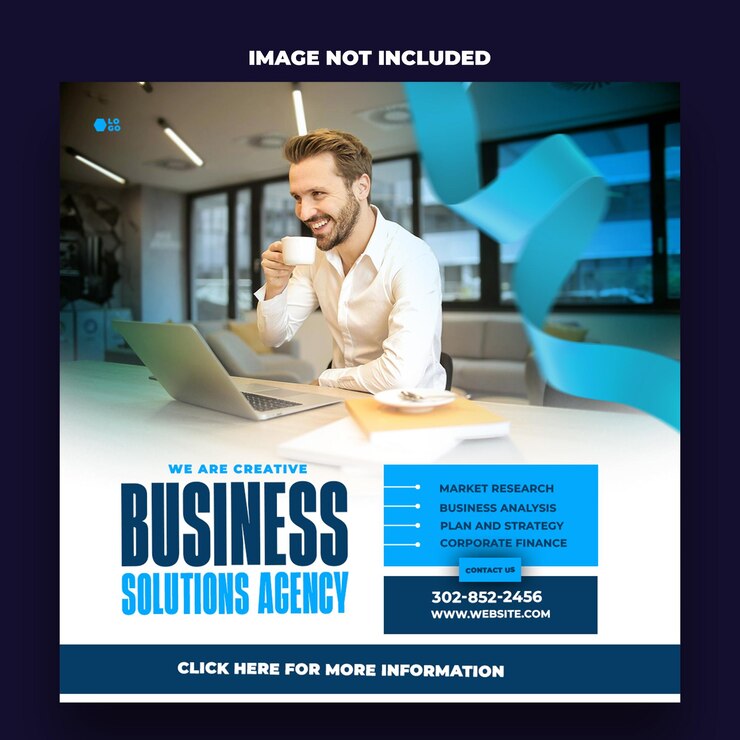 Digital business marketing banner for social media post template design