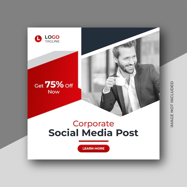 Digital business marketing banner for square social media instagram post template