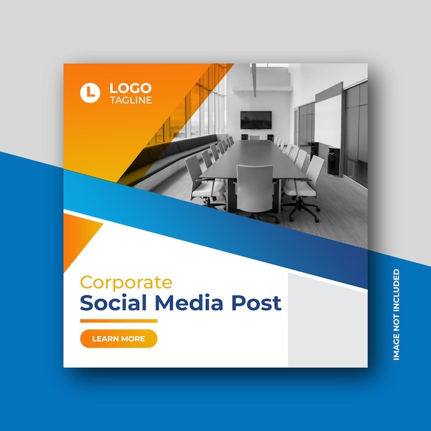 Digital business marketing banner for square social media instagram post template