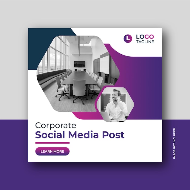 PSD banner di marketing aziendale digitale per modello di post instagram quadrato sui social media