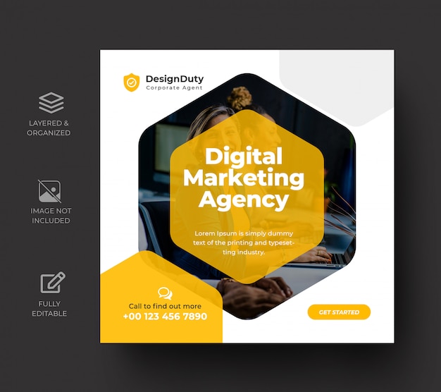 Digital business marketing promotion social media post template