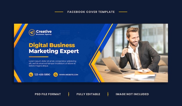 Digital business marketing promotion timeline corporate facebook cover and social media cover design