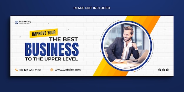digital business marketing promotion timeline facebook cover and social media cover template