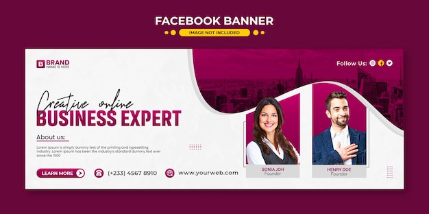 PSD digital business marketing promotion timeline facebook cover and social media cover template