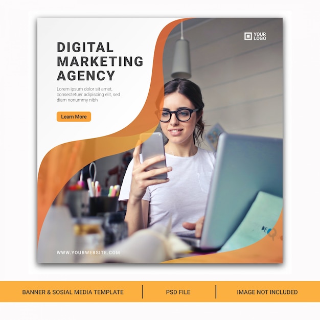 디지털 비즈니스 마케팅 소셜 미디어 게시물