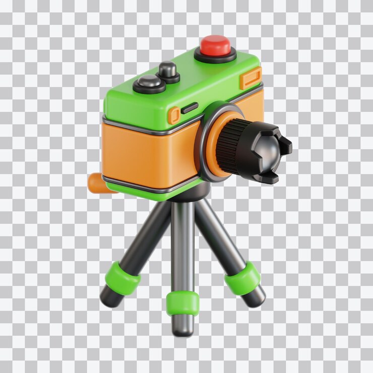 PSD digital camera 3d illustration