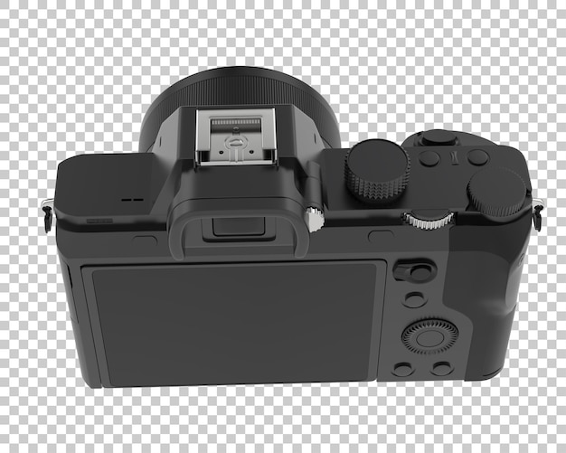 digital camera isolated on transparent background 3d rendering illustration