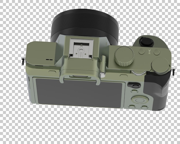 PSD 透明な背景の 3 d レンダリング図に分離されたデジタル カメラ